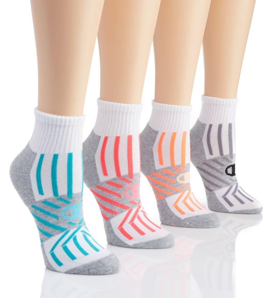 Champion Performance Double Dry Ankle Socks - 4 Pair CH227 Champion Performance Double Dry Ankle Socks - 4 Pair CH227