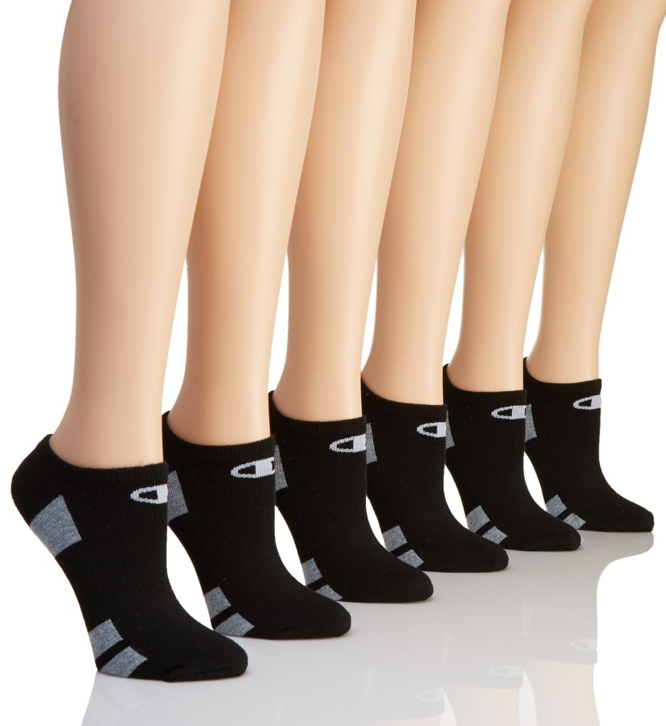Champion Core Performance Double Dry No Show Socks - 6 Pair CH616 Champion Core Performance Double Dry No Show Socks - 6 Pair CH616