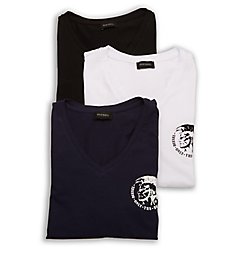 Diesel Michael Cotton Stretch V Neck T-Shirts - 3 Pack SHGUTANL