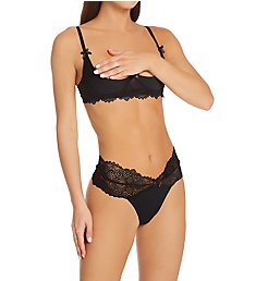 Dreamgirl Stretch Lace Open Cup Bra and G-String Set 12249