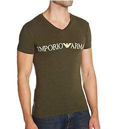 Emporio Armani Megalogo Stretch Cotton T-Shirt 8101P516