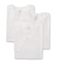 Fruit Of The Loom Tall Man's 100% Cotton V-Neck T-Shirts - 3 Pack 2525VTM