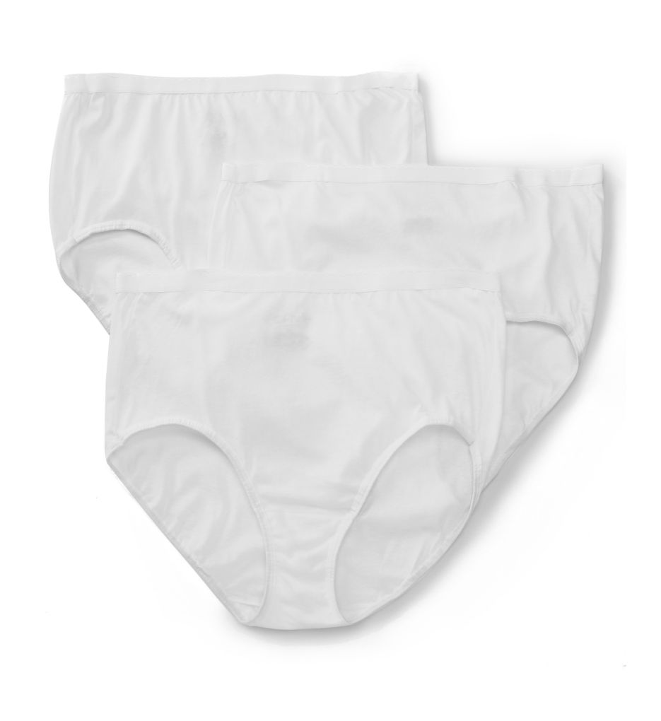 Fruit Of The Loom Plus Size Fit for Me Cotton Brief Panties - 3 Pack 3DBRWHP Fruit Of The Loom Plus Size Fit for Me Cotton Brief Panties - 3 Pack 3DBRWHP