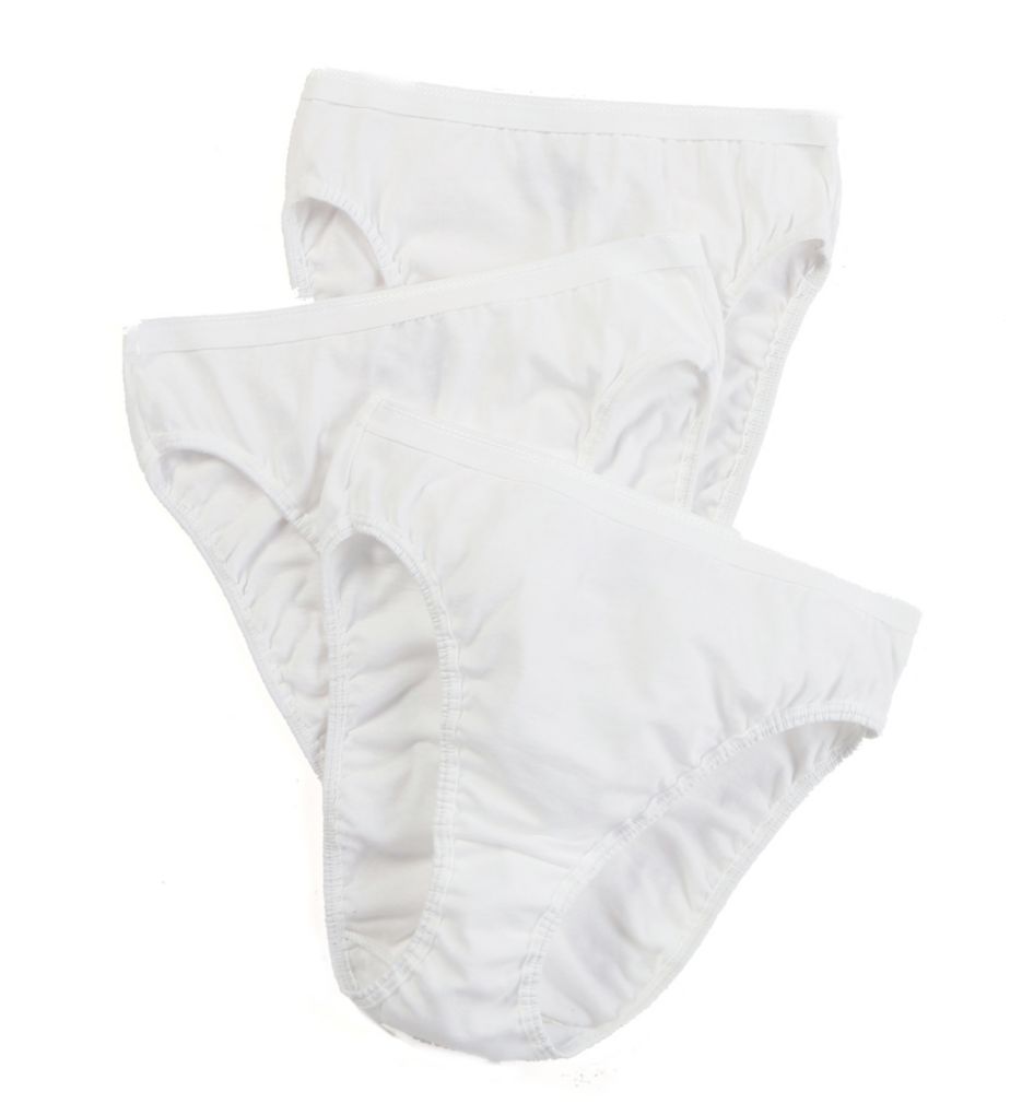 Fruit Of The Loom Ladies' Cotton Hi Cut White Panties - 3 Pack 3DHICWH Fruit Of The Loom Ladies' Cotton Hi Cut White Panties - 3 Pack 3DHICWH