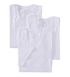 Fruit Of The Loom Stay Tucked Cotton V Neck T-Shirt - 6 Pack 6P2626V