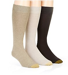Gold Toe Flat Knit Crew Socks - 3 Pack 3180E