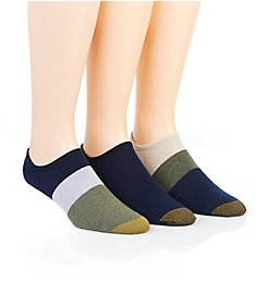 Gold Toe Oxford Color Block Invisible Socks - 3 Pack 3706P