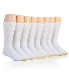 Gold Toe Cushioned Cotton Crew Socks - 8 Pack 656SB