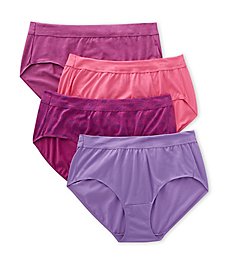 Playtex Ultra Soft Plus Size Brief Panty - 4 Pack PLCSBF