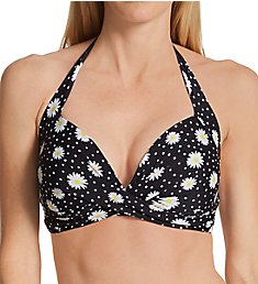 Pour Moi Out Of Office Twist Front Padded Wireless Swim Top 24502