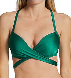 Pour Moi Space Front Fastening Wrap Underwire Swim Top 36036